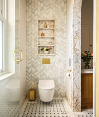 Zen Marble Honed Finish Grand Basket Weave 32.5cm Sample